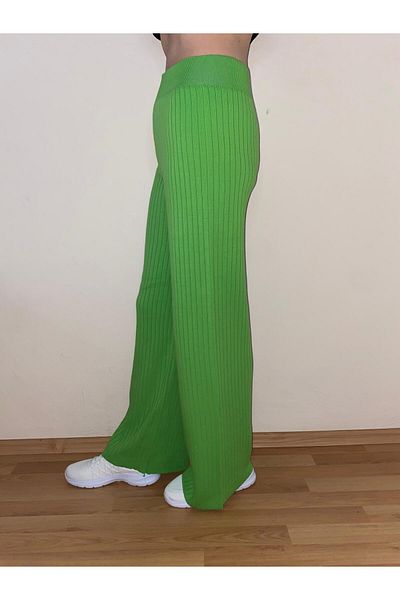 OZMN Knitwear Pants with Elastic Waistband