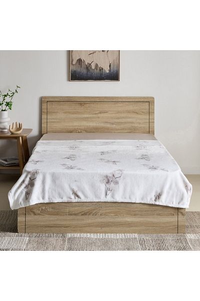Home Box بطانية ماتريكس سيان المطبوعة من الفلانيل مقاس 140×200 سم