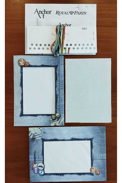 Anchor Kit de broderie cu punct în cruce pentru felicitări DIY 21x14,8cm