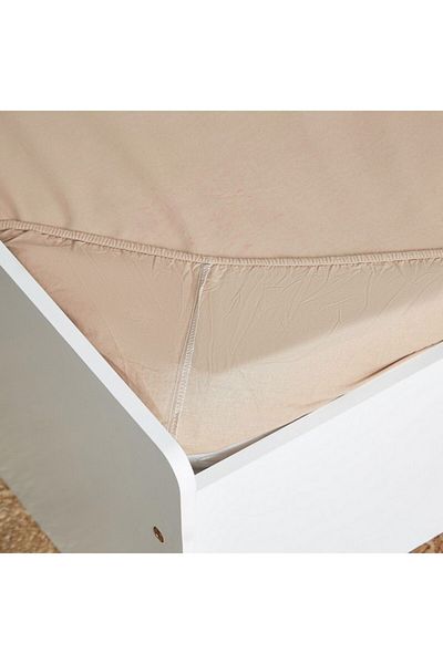 Home Box Ballina Solid Cotton Single Fitted Sheet 90x200+33 cm
