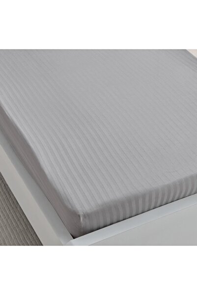 Home Box Hamilton Stripe Satin Cotton Single Fitted Sheet 90x200+36 cm