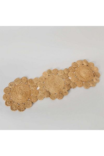 Home Box Grain Jute Scallop Table Runner 40x120 cm