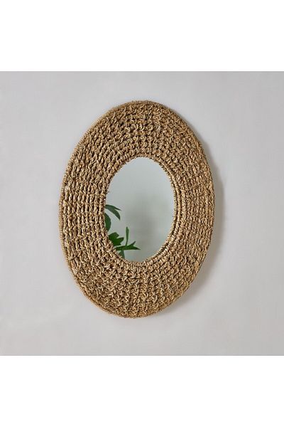 Home Box Belmonte Water Hyacinth Mirror 60 cm