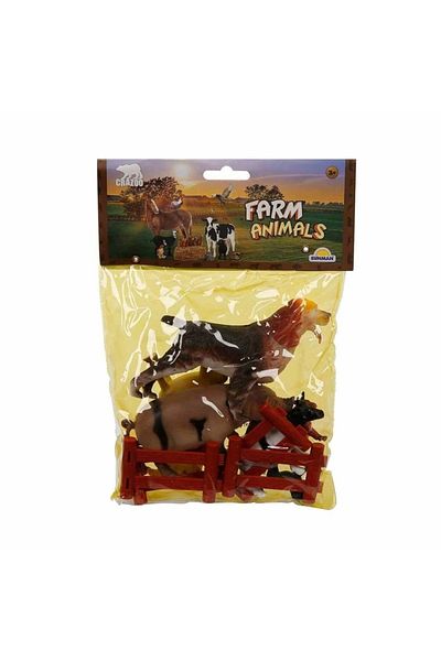 Sunman 0708 Farm Animals Bagged Animal Play Set Medium Size - Sunman
