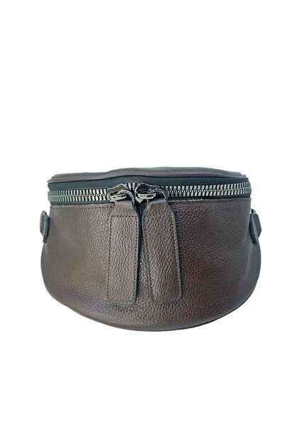 HBS Bag Brown 100% Real Leather Waist Bag (Bady Bag)