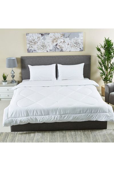 Home Box Ballina 3-Piece Solid Cotton Queen Comforter Set 200x240 cm