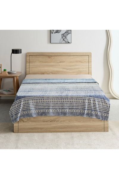 Home Box Matrix Enzo Printed Flannel Twin Blanket 140x200 cm