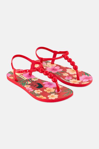 Ipanema Women Adjustable Buckle Closure Sandal, Red Combo