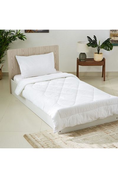 Home Box طقم لحاف مفرد من قطعتين من القطن الصلب من Ballina مقاس 135×220 سم