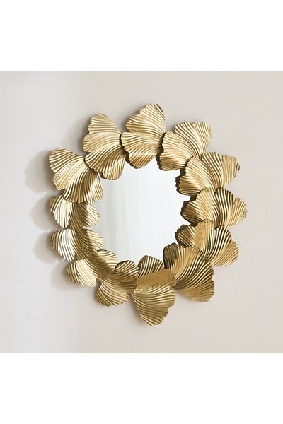 Home Box Delp Premium Heavy Duty Metal Leaves Wall Mirror 69.2x74.3x6.4 cm