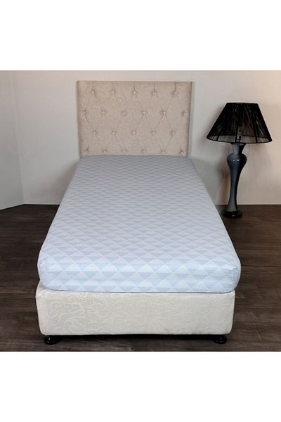 Home Box Malta Pixel Printed Cotton Single Fitted Sheet 90x200+33 cm