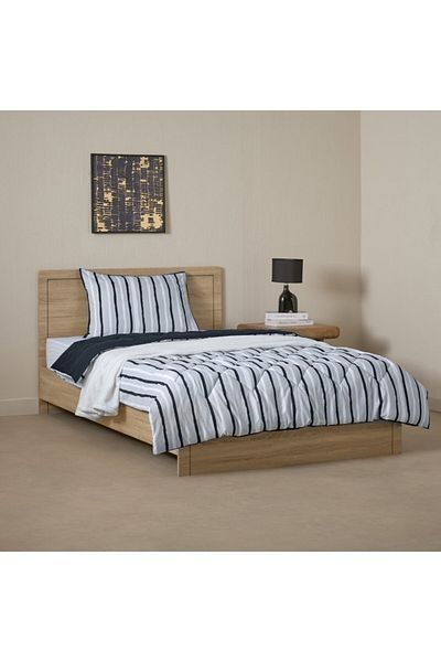 Home Box Madrid Akaa 2-Piece Twin Reversible Microfibre Comforter Set 160x220 cm
