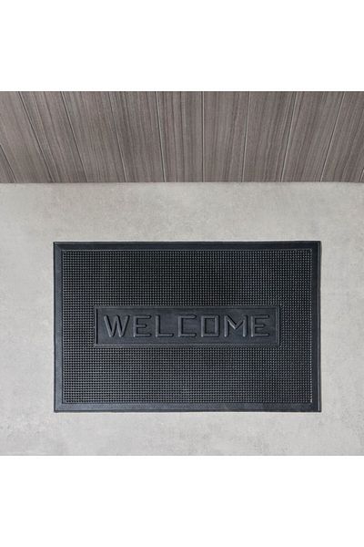 Home Box Welcome Moulded Rubber Doormat 45x70 cm