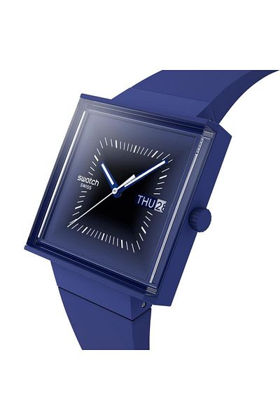 Swatch Squarely Blacklight So34N700 Wristwatch