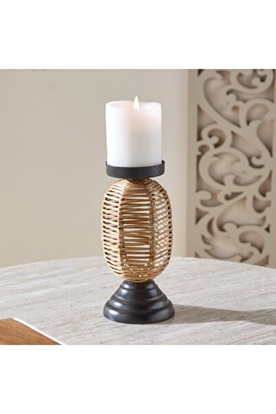 Home Box حامل شموع معدني على شكل عمود من درين 8x8x18 سم