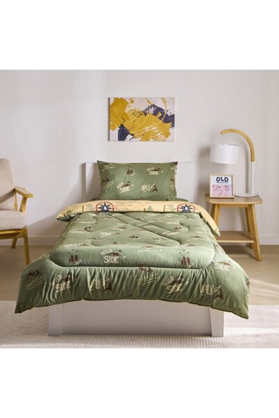 Home Box Joy Adventurer Camp 2-Piece Single Microfibre Comforter Set 135x220 cm