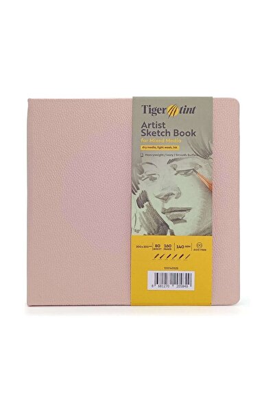 hobi market art Sert Kapak Eskiz Çizim Defteri 140 gr. 20x20 cm. 80 Yaprak Pu...