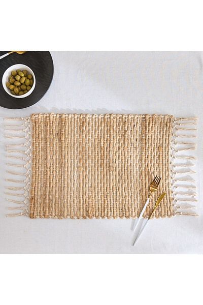 Home Box Hemp Jute Cotton Woven Placemat 35x48 cm