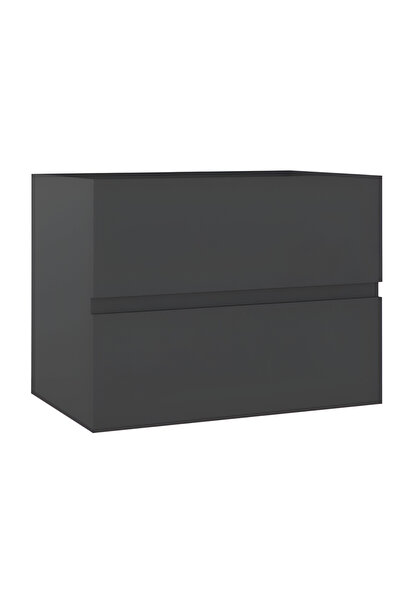 KRM HOME Suntalam alt bölümü çekmeceli lavabo dolabı (ANTRASİT) (LAVABOSUZ)