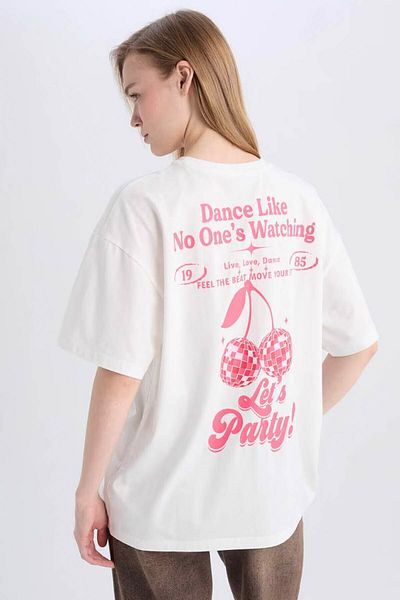 DeFacto Coool Oversize Wide Fit White Women's Tunic E0635Ax/Wt32