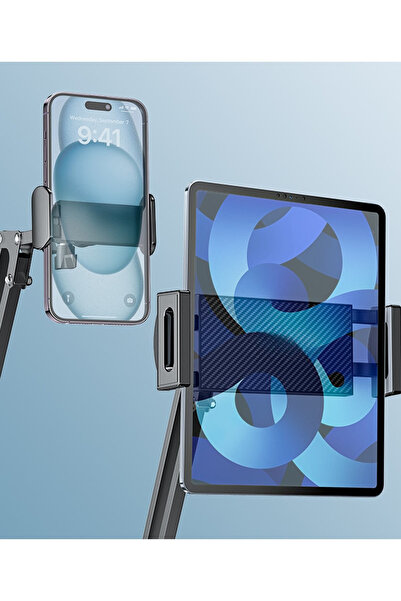 XINMENG Βάση τηλεφώνου με τρίποδο ζωντανής μετάδοσης με ρυθμιζόμενο κλιπ 360 μοιρών