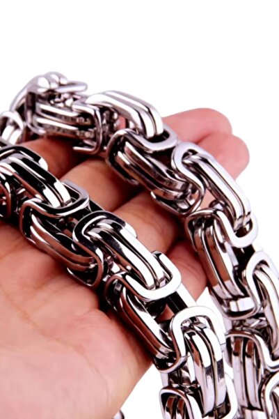 ESUSO 7 mm Kalın Erkek Paslanmaz Çelik Kolye , Erkek Kolye , Kral Zinciri