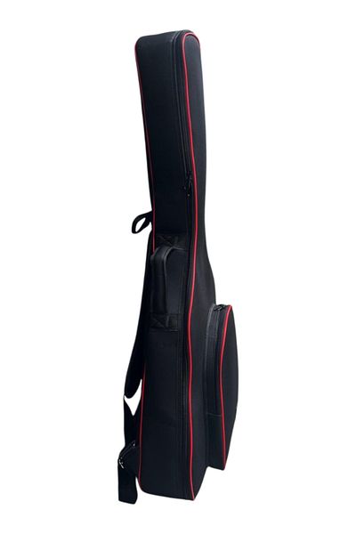 Erga Müzik Classical Guitar Bag-Case-Thick-Gigbag-Black-Red Wick-Flax-Waterproof-Gtrblackred004