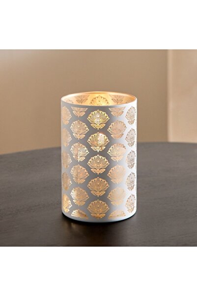 Home Box حامل شموع زجاجي من آشير 9x9x13.5 سم