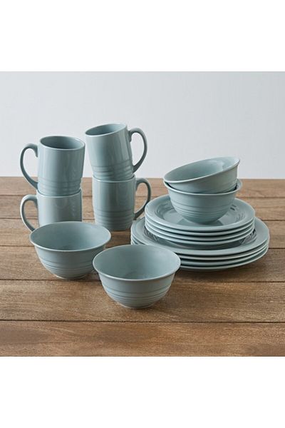 Home Box Elegenza Celadon 16-Piece Dinner Set - Serves 4