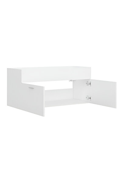 KRM HOME Suntalam kapaklı lavabo dolabı (BEYAZ) (LAVABOSUZ)