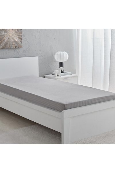 Home Box Hamilton Stripe Satin Cotton Single Fitted Sheet 90x200+36 cm