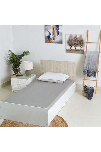 Home Box Ballina Solid Cotton Single Fitted Sheet 90x200+33 cm
