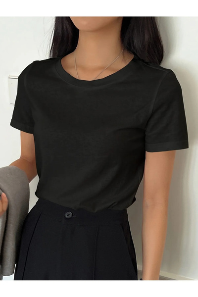 CROFT Kadın Bisiklet Yaka Kısa Kollu Regular T-Shirt