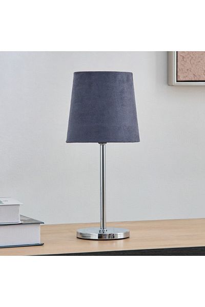 Home Box Marbella Metal Table Lamp with Velvet Shade 31.5 cm
