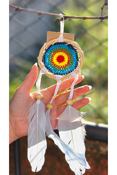 Rota Hediyelik Araba Süsü 7 cm Rüya Kapanı Dreamcatcher Dikiz Aynası Süs Duva...