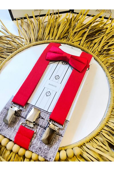 Monkabox Red Sling Bow Tie Set 5 Pieces 23 April-29 October 1-9 Years
