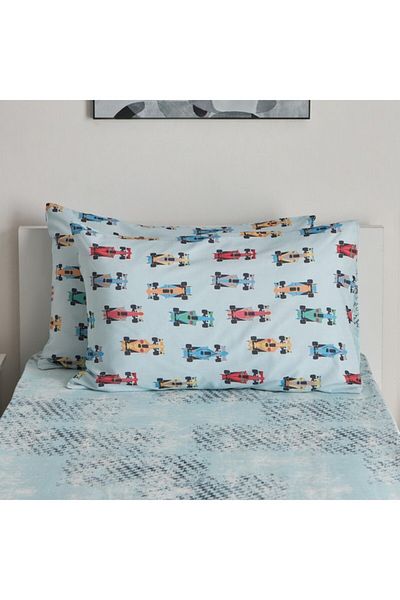 Home Box Tom Gearhead 2-Piece Road Runner Pillow Cover Set 50x75 cm