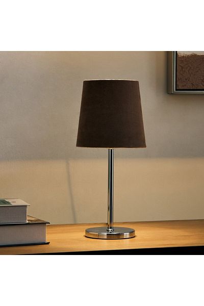 Home Box Marbella Metal Table Lamp with Velvet Shade 31.5 cm
