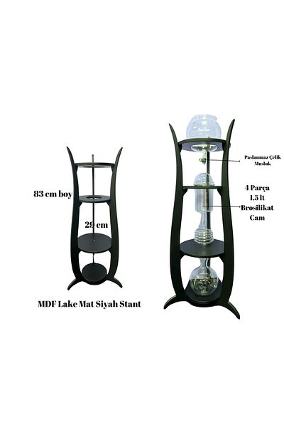 Grossberg Coffee Cold Brew Drinking Glasses&Stand Set