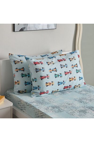 Home Box Tom Gearhead 2-Piece Road Runner Pillow Cover Set 50x75 cm