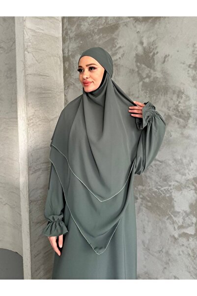 moda4b Rochie de seară pentru femei hijab, 2 piese, mătase Medina n-05412 _ v...