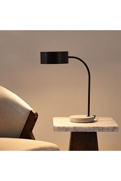 Home Box Tyler Metal Table Lamp and Cement Base 37x18x45.5 cm