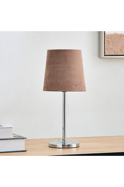 Home Box Marbella Metal Table Lamp with Velvet Shade 31.5 cm
