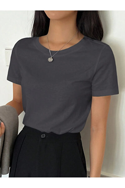 CROFT Kadın Bisiklet Yaka Kısa Kollu Regular T-Shirt