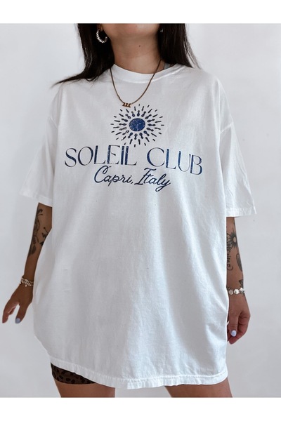 Jose Clothing تي شيرت مطبوع برقبة دائرية للجنسين من سلسلة Streetwear مقاس كبير