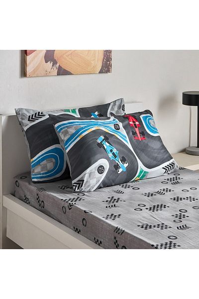 Home Box Tom Gearhead Cars 2-Piece Microfibre Pillow Cover Set 50x75 cm