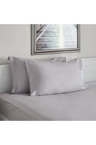 Home Box Purely-Percale 2-Piece 300TC Percale Pillowcase Set with Flange 50x75+15 cm