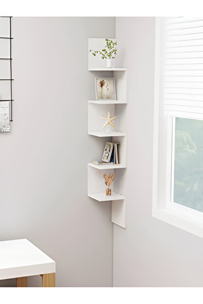 KRM HOME Suntalam çok amaçlı köşe rafı (BEYAZ)