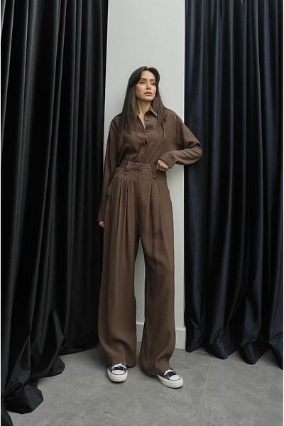 Havoş Brown Colter Shirt Pants Set