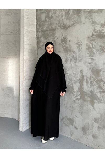 moda4b Rochie de seară pentru femei hijab, 2 piese, mătase Medina n-05412 _ n...